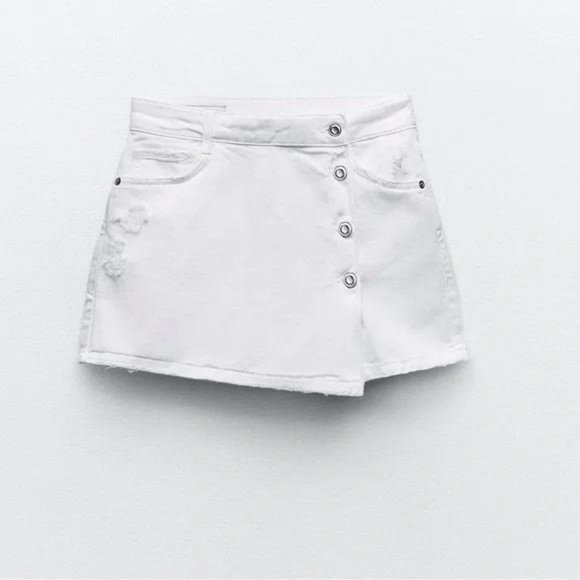 ZARA Z1975 WRAP DENIM SKORT - Picture 1 of 3